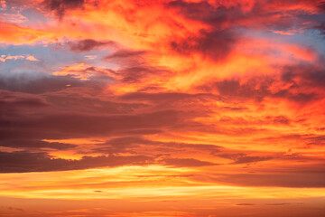 Obraz premium Color stock image of Dramatic sunset