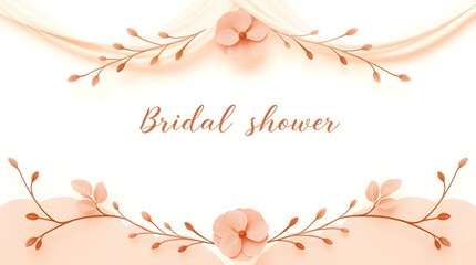 Bridal shower mockup floral background design