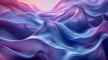 Obraz premium Abstract fluid waves in vibrant purple and blue colors creating dynamic flowing motion background perfect for modern design projects and presentations.