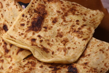 Msemen Close Up, Traditional Moroccan Flatbread