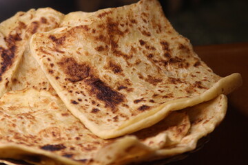 Msemen Close Up, Traditional Moroccan Flatbread