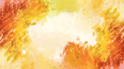 Abstract Warm-Colored Watercolor Painting