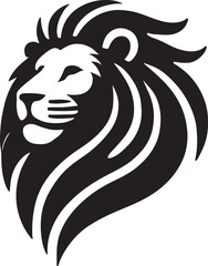 Lion icon silhouette vector with white background