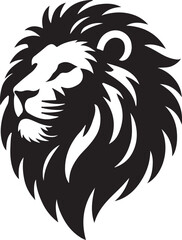 Lion icon silhouette vector with white background