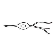 cajal neuron line icon