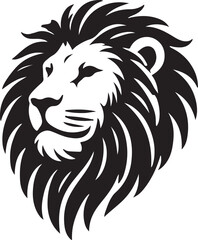 Lion icon silhouette vector with white background