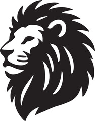 Lion icon silhouette vector with white background