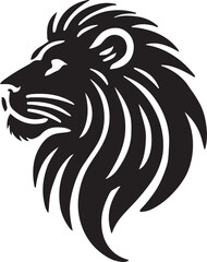Lion icon silhouette vector with white background