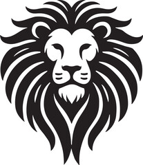 Lion icon silhouette vector with white background