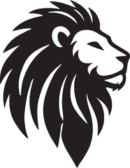 Lion icon silhouette vector with white background