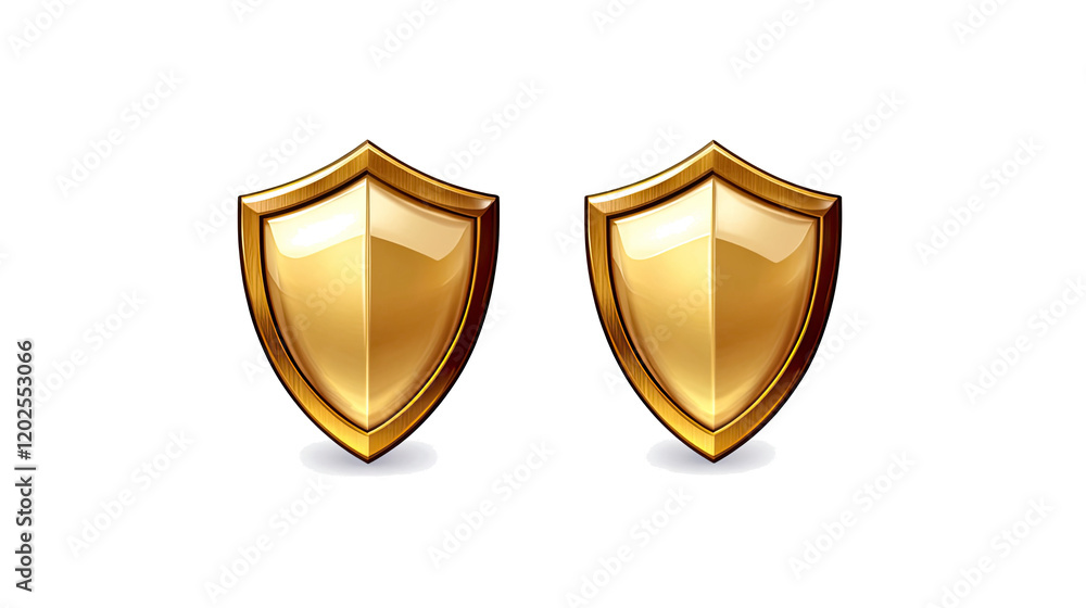 Poster collection of shield icons for security protection generative ai