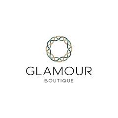 Fototapeta premium Glamour boutique fashion and design logo design editable vector brand identity corporates image 