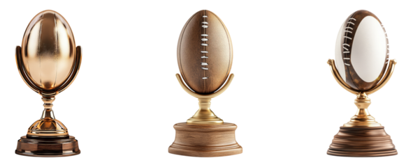 Isolated Trophy Collection for Sports Awards on Transparent Background