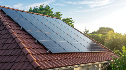 Solar Panels Installed on a Residential Roof