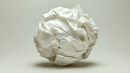 A crumpled ball of paper slowly unraveling into a perfect square, symbolizing transformation and order emerging from chaos, with an empty blurred space for a caption, representing potential and clarit