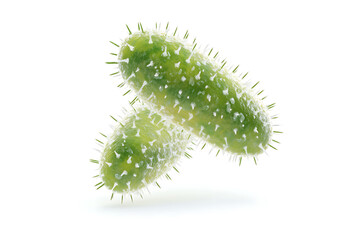 Naklejka premium Virus and bacteria isolated on a white background