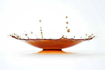 Water drop splash isolated on a white background