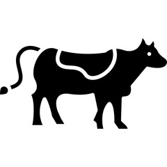 Cow icon single vector illustration