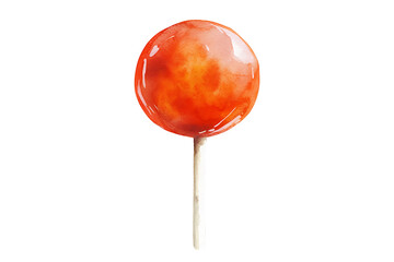 Watercolor illustration of a lollipop isolated on a white background