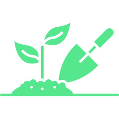 Planting icon single vector illustration