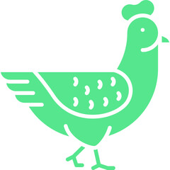 Chicken icon single vector illustration
