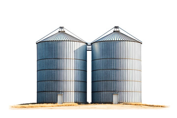 Wheat silo isolated on a white background
