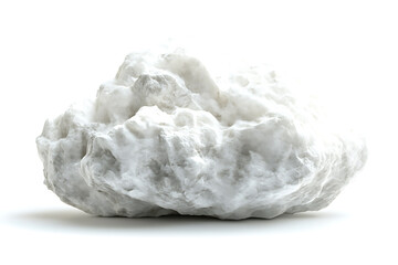 Clean white cloud isolated on a white background