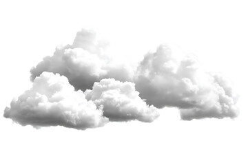 White clouds isolated on a white background