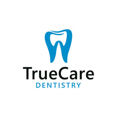 Dental care logo design represents oral health and a clean smile, conveying a modern, professional brand identity corporate image editable vector.