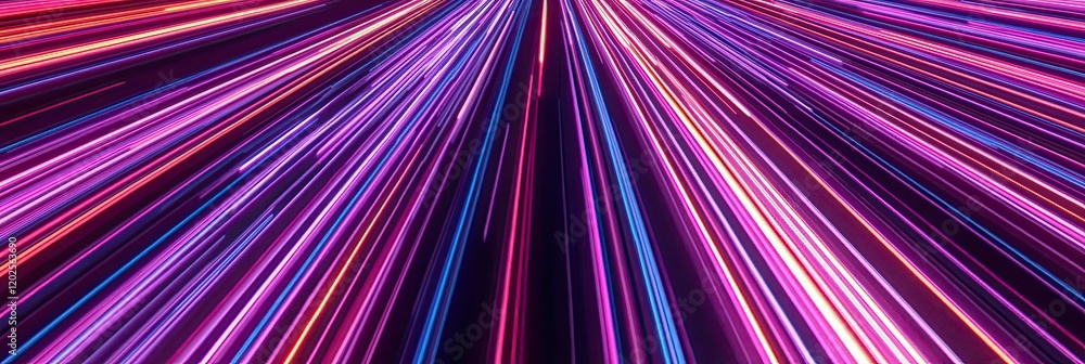 Aufkleber futuristic text editor illuminated by vibrant neon lines on a sleek black backdrop