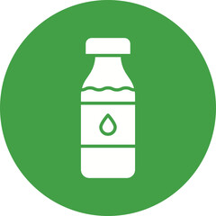 Milk Bottle icon single vector illustration