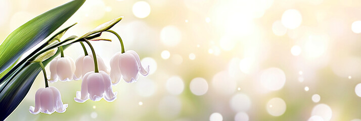 Music of Spring Bells Echo in the Air as Blooming Lilies of the Valley Dance With Joy
