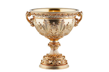 Winner gold trophy cup isolated on a white background