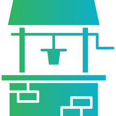 Water Well icon single vector illustration