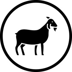 Goat icon single vector illustration