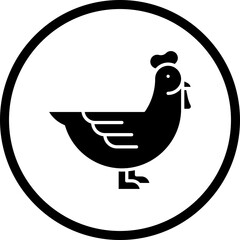 Hen icon single vector illustration