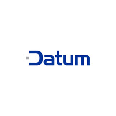 Datum typography logo design represents technological precision and modern aesthetics, conveying a modern, professional brand identity corporate image editable vector.