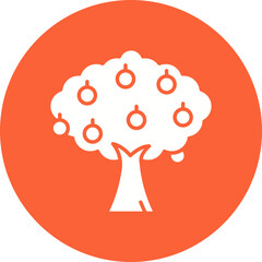 Fruit Tree icon single vector illustration