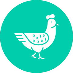 Chicken icon single vector illustration