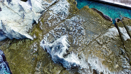 salt rock by the ocean