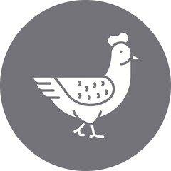 Chicken icon single vector illustration