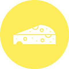 Cheese icon single vector illustration
