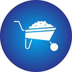 Wheelbarrow icon single vector illustration