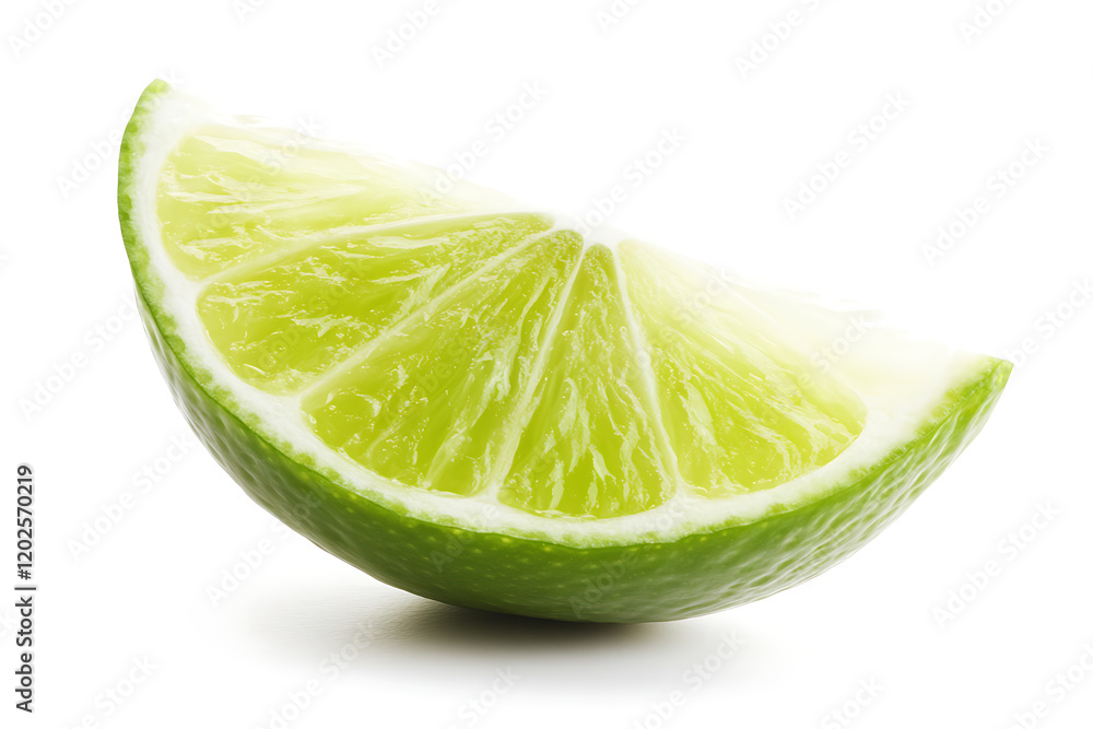 Poster slice of lime isolated on a white background