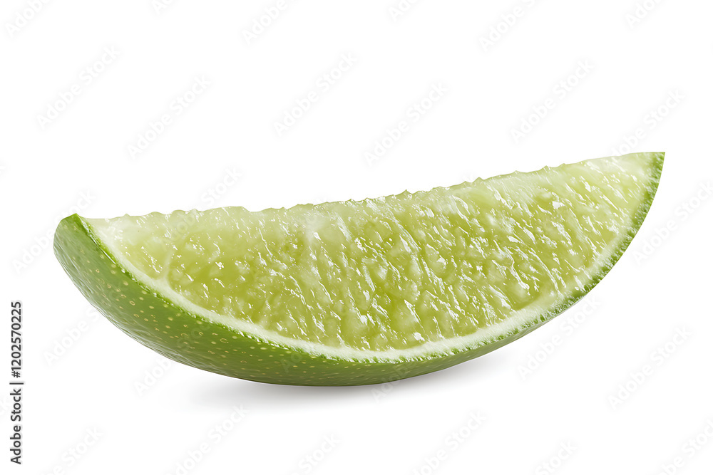 Aufkleber slice of lime isolated on a white background