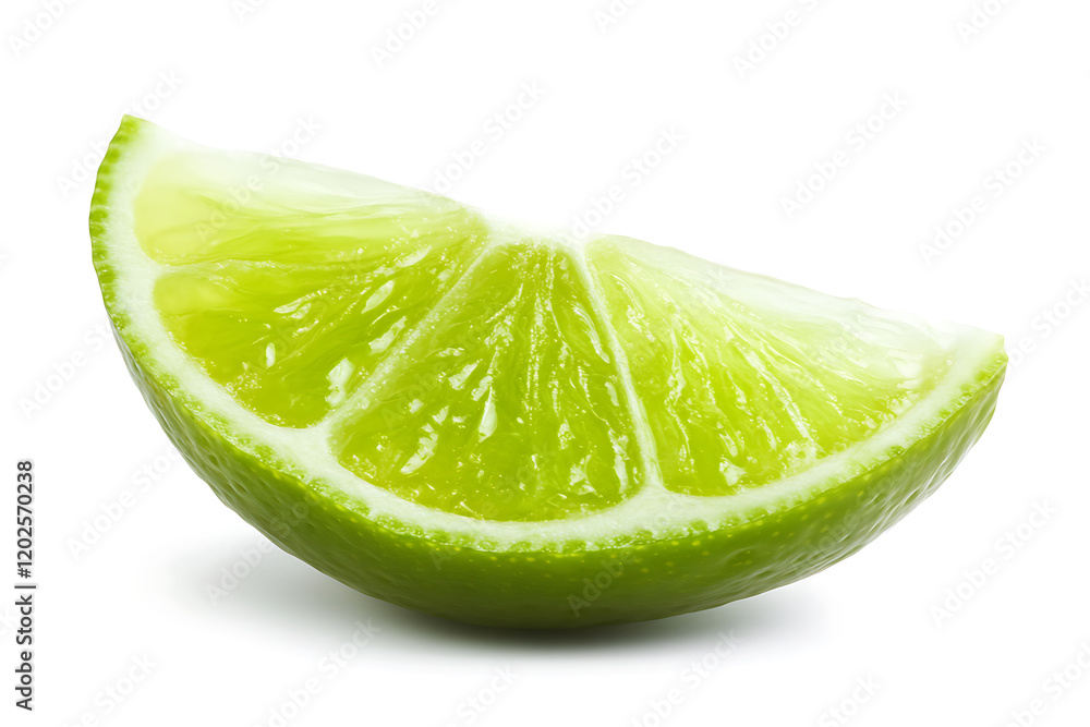 Poster slice of lime isolated on a white background