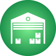 Warehouse icon single vector illustration