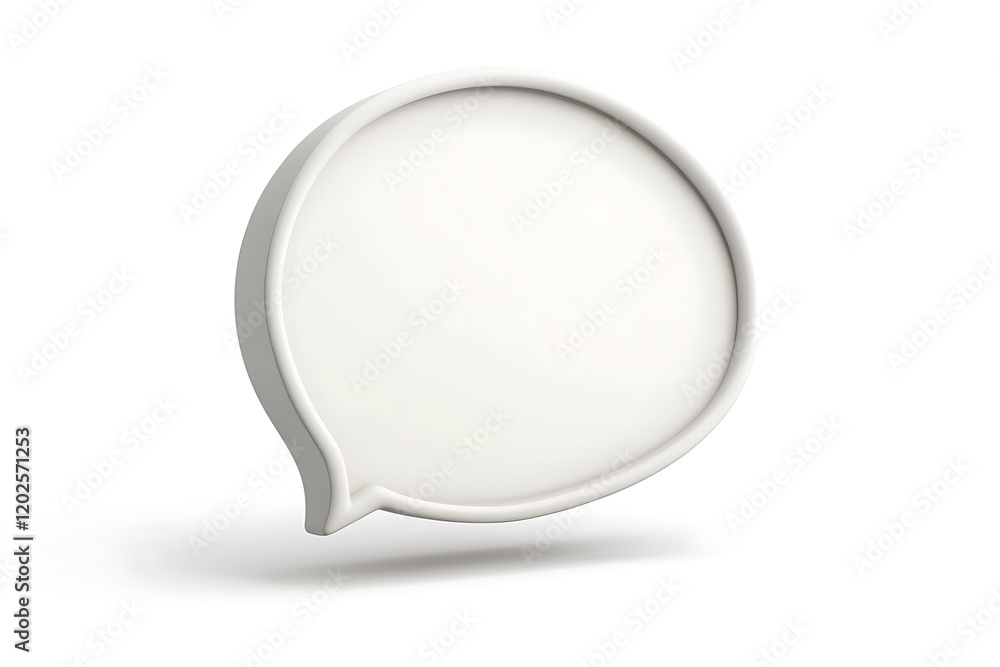 Poster speech bubble isolated on a white background