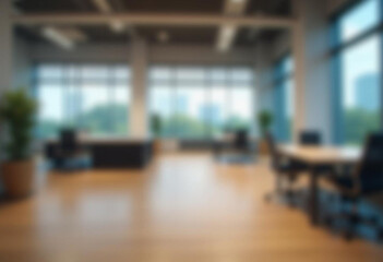 Photo blur background of modern office interior design contemporary workspace for creative business