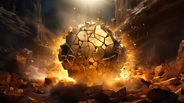 Golden Stone, pure gold, gold rock